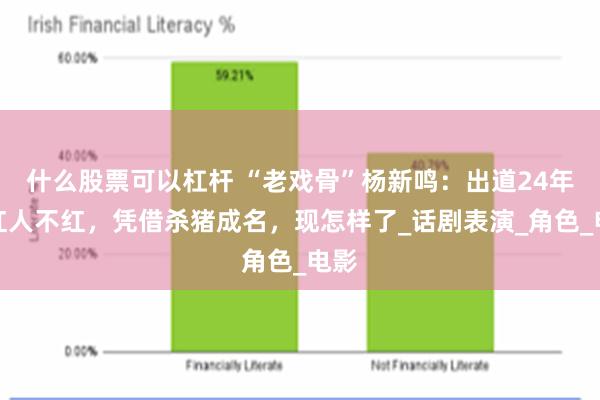 什么股票可以杠杆 “老戏骨”杨新鸣：出道24年戏红人不红，凭借杀猪成名，现怎样了_话剧表演_角色_电影